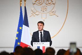 Emmanuel Macron Host The Traditional Epiphany Galette Ceremony - Paris