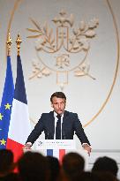 Emmanuel Macron Host The Traditional Epiphany Galette Ceremony - Paris