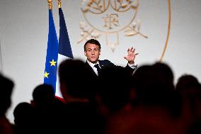 Emmanuel Macron Host The Traditional Epiphany Galette Ceremony - Paris