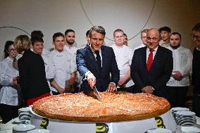 Emmanuel Macron Host The Traditional Epiphany Galette Ceremony - Paris