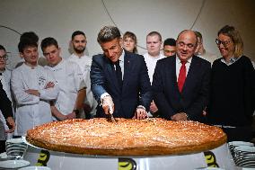 Emmanuel Macron Host The Traditional Epiphany Galette Ceremony - Paris