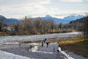 Walk Along The River Isar In Bad Toelz