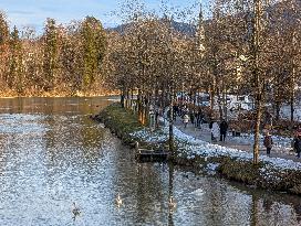 Walk Along The River Isar In Bad Toelz