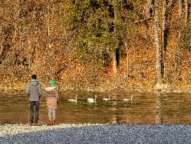 Walk Along The River Isar In Bad Toelz