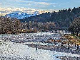 Walk Along The River Isar In Bad Toelz