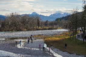 Walk Along The River Isar In Bad Toelz