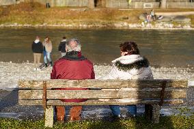 Walk Along The River Isar In Bad Toelz