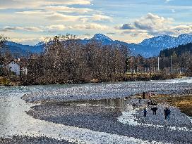 Walk Along The River Isar In Bad Toelz