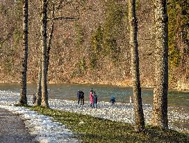 Walk Along The River Isar In Bad Toelz