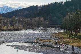 Walk Along The River Isar In Bad Toelz