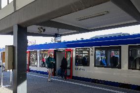 Bavarian Train Station Bad Toelz Served By BRB Trains