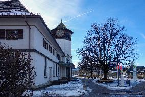 Bavarian Train Station Bad Toelz Served By BRB Trains