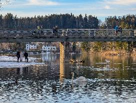 Walk Along The River Isar In Bad Toelz