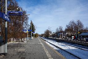 Bavarian Train Station Bad Toelz Served By BRB Trains