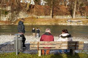 Walk Along The River Isar In Bad Toelz