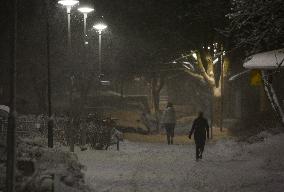 Snowfall In Linkoping