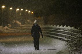 Snowfall In Linkoping