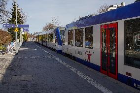 Bavarian Train Station Bad Toelz Served By BRB Trains