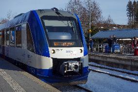 Bavarian Train Station Bad Toelz Served By BRB Trains