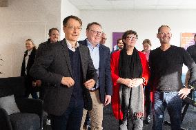 Saskia Esken, Leader Of SPD Party, Visits Esport Player Foundation In Cologne For The Upcoming Election Campaign