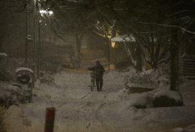 Snowfall In Linkoping