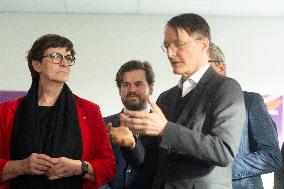 Saskia Esken, Leader Of SPD Party, Visits Esport Player Foundation In Cologne For The Upcoming Election Campaign