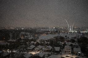 Snowstorm Hits Washington DC On Morning Of January 6th