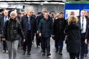 Bruno Retailleau at Chatelet Les halles metro station - Paris AJ