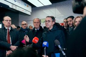 Bruno Retailleau at Chatelet Les halles metro station - Paris AJ