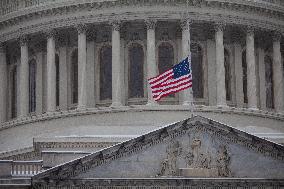 Snowstorm in Washington, DC on anniversary of January 6 insurrection