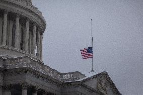 Snowstorm in Washington, DC on anniversary of January 6 insurrection