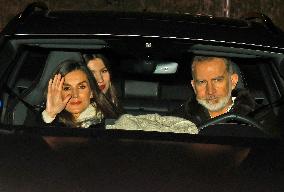 Royal Family Meets With The Ortiz Rocasolano Family To Celebrate Three Kings Day - Madrid