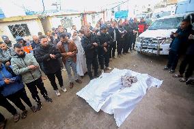 Funeral Of Palestinians Killed In Israeli Airstrikes - Gaza