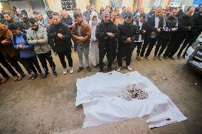 Funeral Of Palestinians Killed In Israeli Airstrikes - Gaza