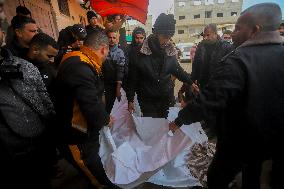 Funeral Of Palestinians Killed In Israeli Airstrikes - Gaza