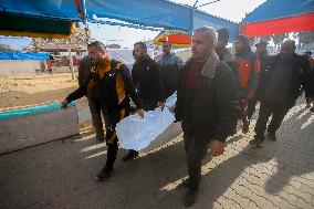 Funeral Of Palestinians Killed In Israeli Airstrikes - Gaza