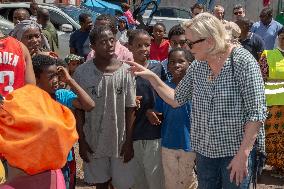 Marine Le Pen Visits The Village Of Handrema