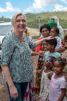 Marine Le Pen Visits The Village Of Sada