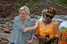 Marine Le Pen Visits The Village Of Sada