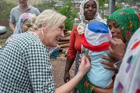 Marine Le Pen Visits The Village Of Sada