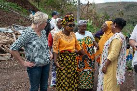 Marine Le Pen Visits The Village Of Sada