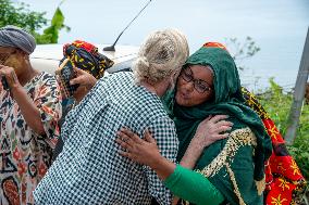 Marine Le Pen Visits The Village Of Sada