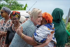 Marine Le Pen Visits The Village Of Sada