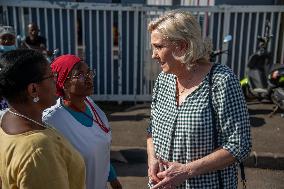 Marine Le Pen Visits The Jacaranda Dispensary - Mayotte