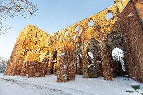 Smoke sauna in the ruins of Tartu Cathedral