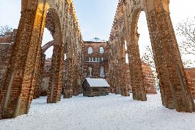 Smoke sauna in the ruins of Tartu Cathedral