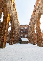 Smoke sauna in the ruins of Tartu Cathedral