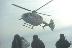 An Air Ambulance Helicopter in Hangzhou