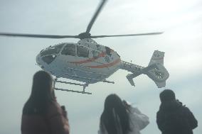 An Air Ambulance Helicopter in Hangzhou