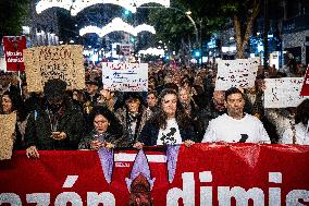 Large Demonstration Against Carlos Mazon - Valencia